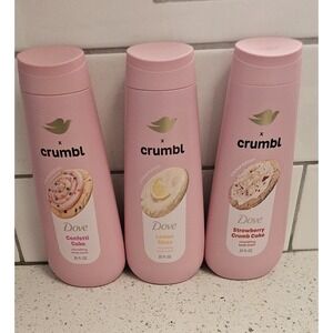 Dove x Crumbl Limited Edition Body Wash‎ Set Confetti Lemon Strawberry